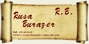 Rusa Burazer vizit kartica